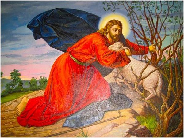 Исус Христос и овца