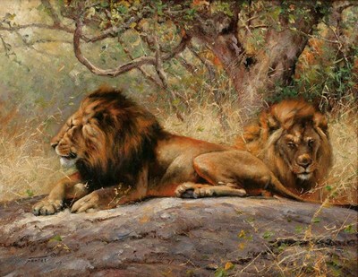 два льва