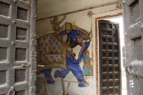 роспись стен в Индии